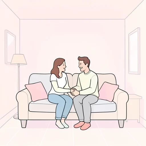 彼女は結婚して10年経ってもラブラブだよ - Bildwörterbuch