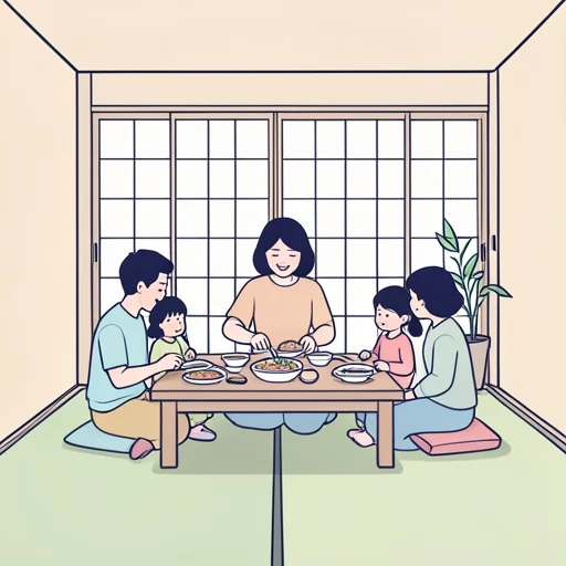 彼女は金曜日の夜は家族と過ごすことにしてる - Bildwörterbuch