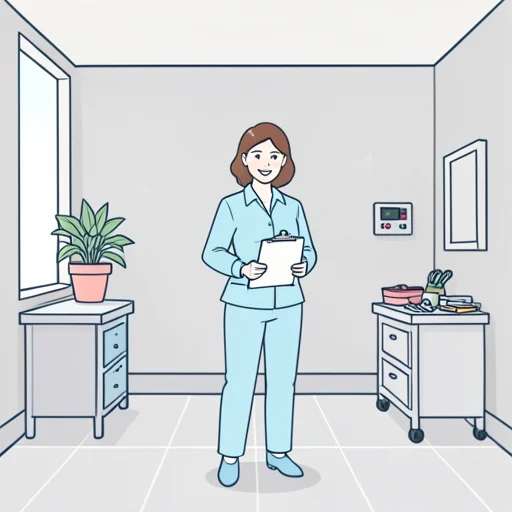 彼女はこのビルの設備管理を任されてる - Bildwörterbuch