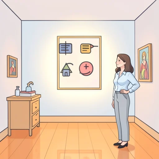 彼女はこの作品に強い誇りを持っている - Bildwörterbuch