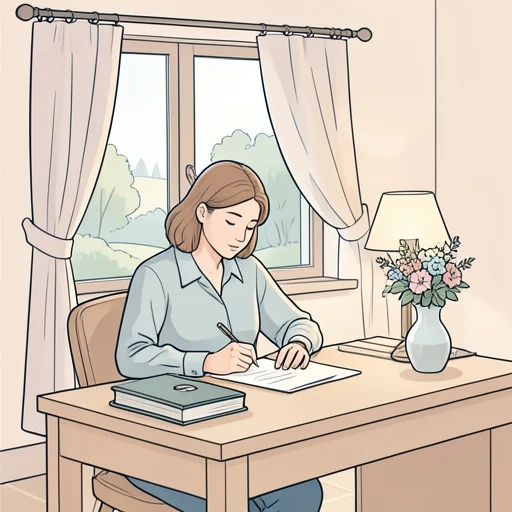 彼女はこの手紙を彼に宛てて丁寧に書いた - Bildwörterbuch