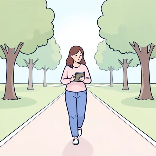 彼女は公園を散歩しながら頭を整理した - Bildwörterbuch