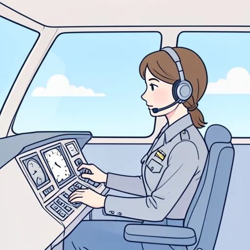 彼女は航空業界で長年働いてきた经验丰富なパイロットだ - Bildwörterbuch