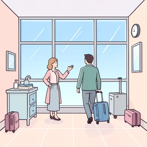 彼女は空港で彼を見送った - Bildwörterbuch