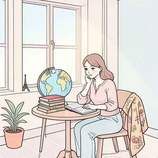 彼女はまだ外国の文化を十分理解できているとは言い切れない - Bildwörterbuch