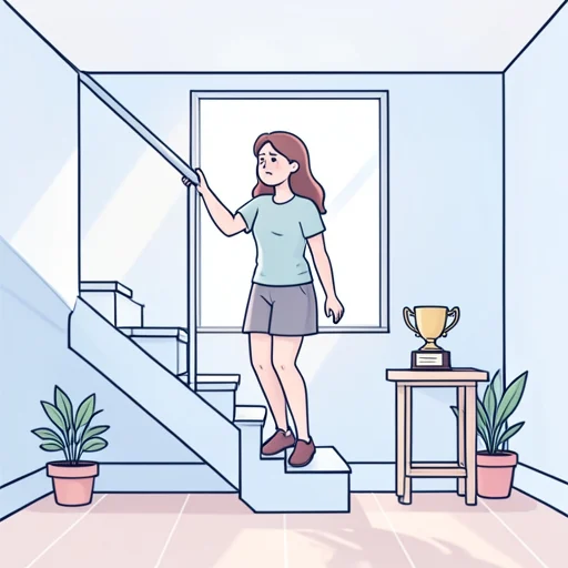 彼女は目標を達成したのに満足してない - Bildwörterbuch