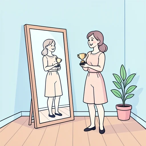 彼女はもっと自分に自信を持つべきだと思う - Bildwörterbuch