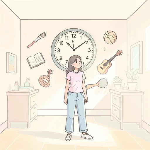 彼女はもっと時間があれば何でもできると信じてる - Bildwörterbuch
