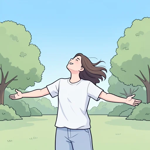 彼女はもっと自由に生きたいと強く願ってる - Bildwörterbuch