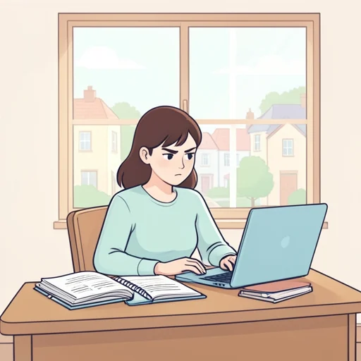 彼女は怠けることなく毎日勉強を続けた - Bildwörterbuch