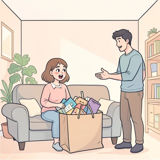 彼女は何でも欲しがると言った - Bildwörterbuch