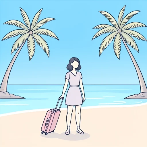 彼女は熱帯気候の場所へ旅行するのが好きだ - Bildwörterbuch