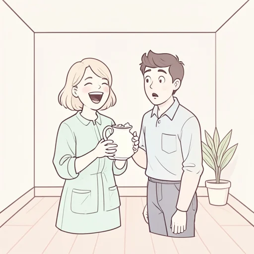 彼女は怒るどころか、寧ろ笑ってた - Bildwörterbuch