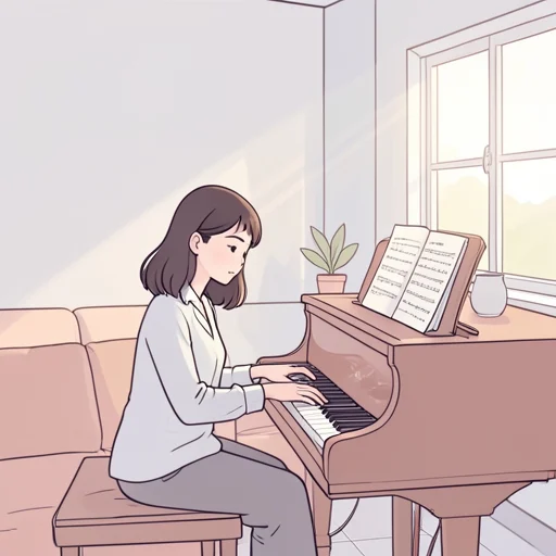 彼女は音楽の才能がある - Bildwörterbuch