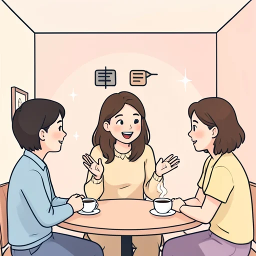 彼女はお喋りだ - Bildwörterbuch