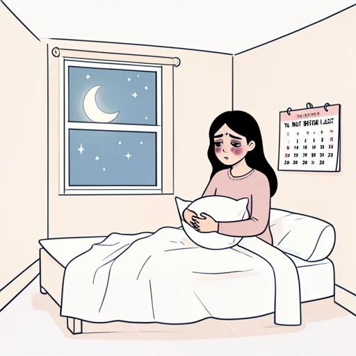 彼女は一昨日の夜からずっと眠れなかったって - Bildwörterbuch