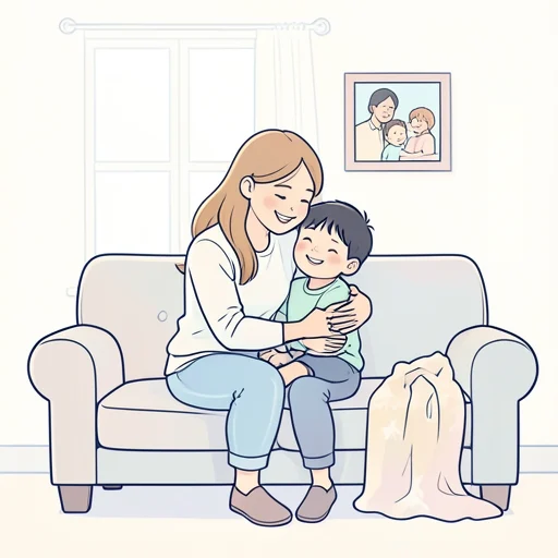 彼女は弟をとても可愛がってる - Bildwörterbuch