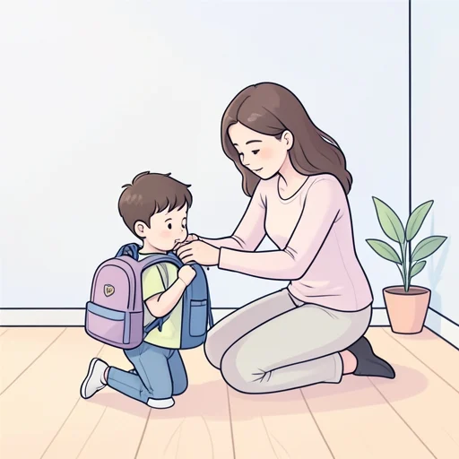 彼女は親としての務めを果たそうと努力してる - Bildwörterbuch