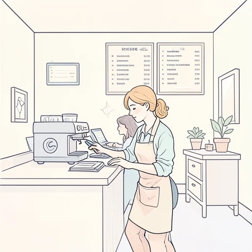 彼女はパートで働いてる - Bildwörterbuch