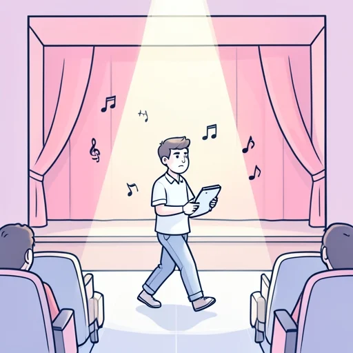 彼女は来月ミュージカル公演に出る - Bildwörterbuch