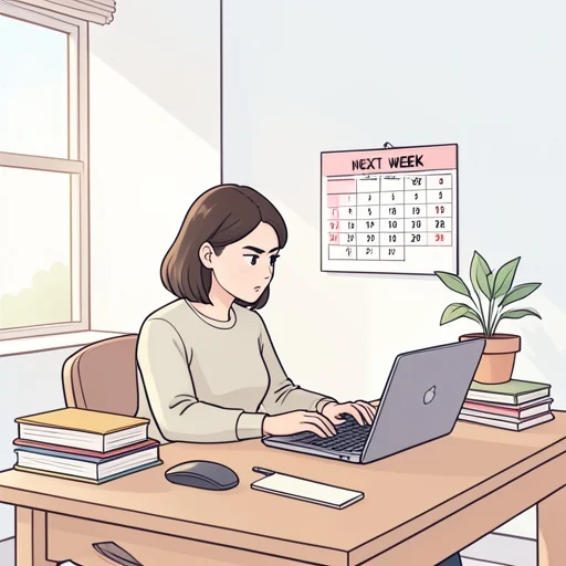 彼女は来週までにレポートを完成させなきゃいけない - Bildwörterbuch