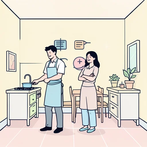 彼女は立派な主婦だって誇らしげに言った - Bildwörterbuch