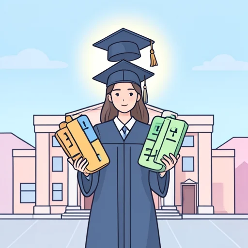 彼女は3単位で卒業できる - Bildwörterbuch