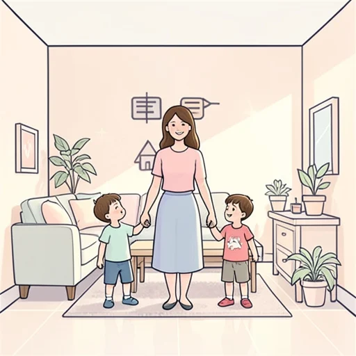 彼女は3人の子供のママだ - Bildwörterbuch