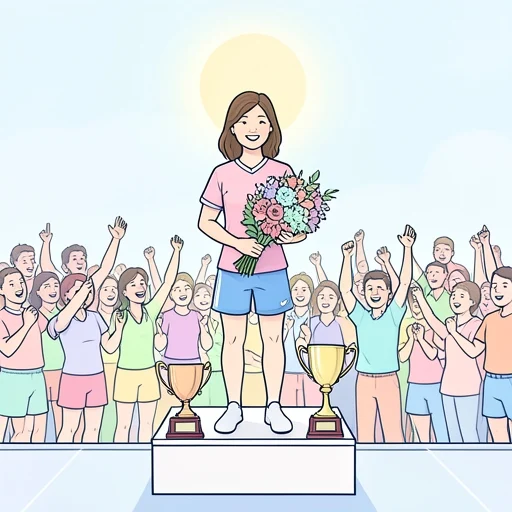 彼女は三連勝を達成した - Bildwörterbuch