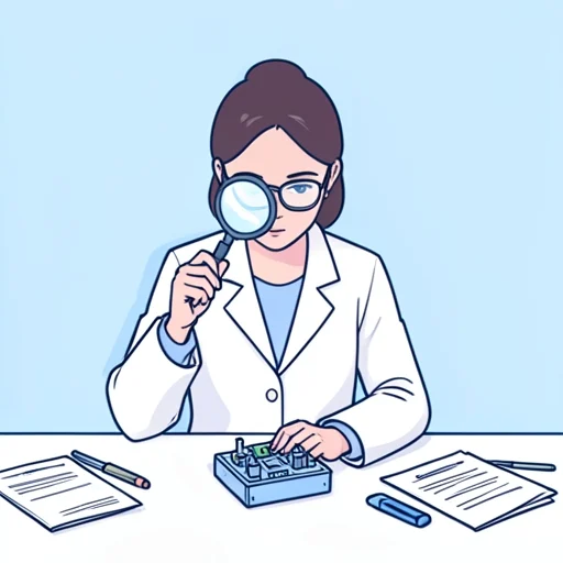 彼女は製品の検査を厳しくしてる - Bildwörterbuch
