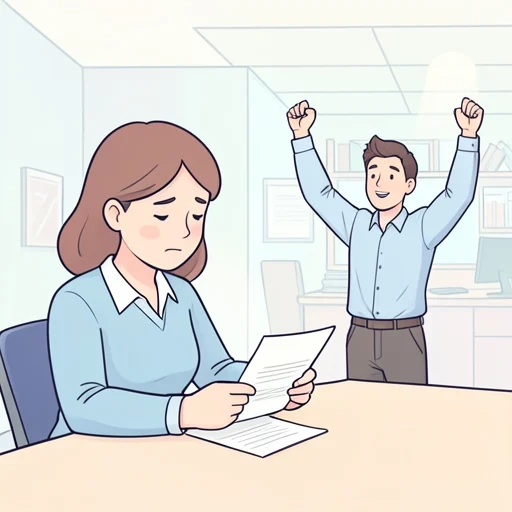 彼女は成功を彼の便りとして聞いて安堵した - Bildwörterbuch
