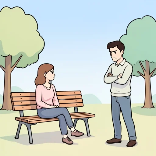 彼女は先週彼と喧嘩してまだ口を聞いてない - Bildwörterbuch