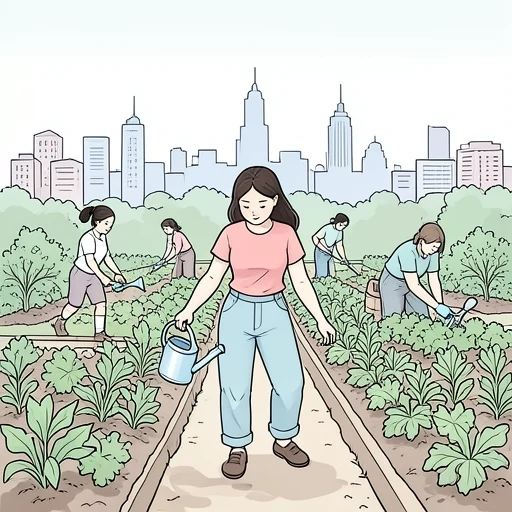 彼女は社会への貢献を目指してる - Bildwörterbuch