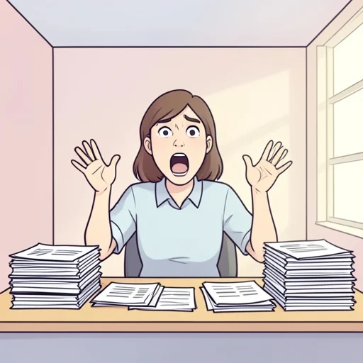 彼女は仕事量の増加に悲鳴を上げてた - Bildwörterbuch