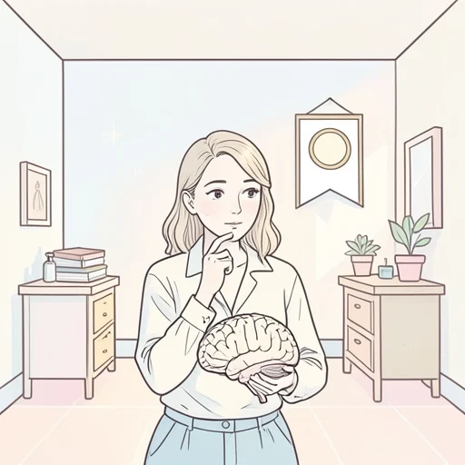 彼女は心理学を専攻して人間の心に詳しくなった - Bildwörterbuch