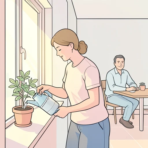 彼女は植物に水を注ぐように丁寧に心を込めて接した - Bildwörterbuch