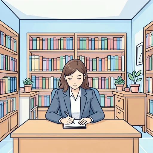 彼女は商学部で勉強してる - Bildwörterbuch