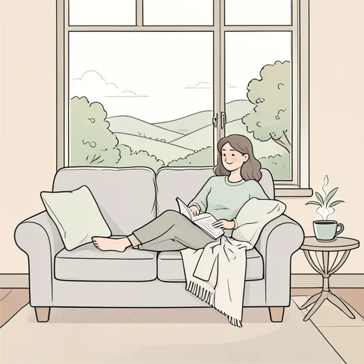 彼女は週末をのんびり過ごすのが好きだ - Bildwörterbuch
