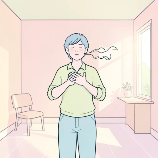彼女はそこで一旦深呼吸をして気持ちを切り替えた - Bildwörterbuch