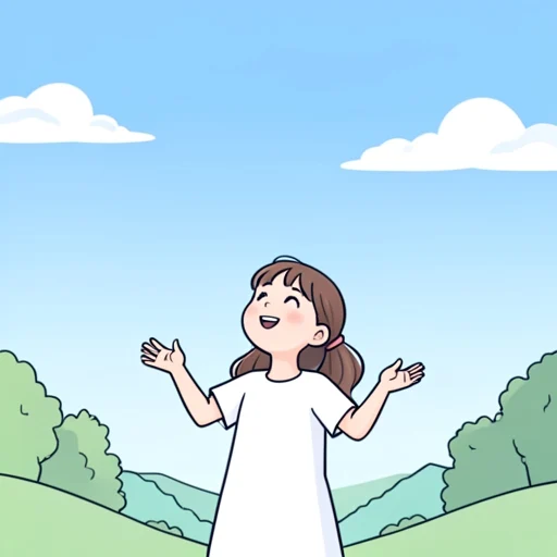 彼女は空が澄み切ってると言った - Bildwörterbuch
