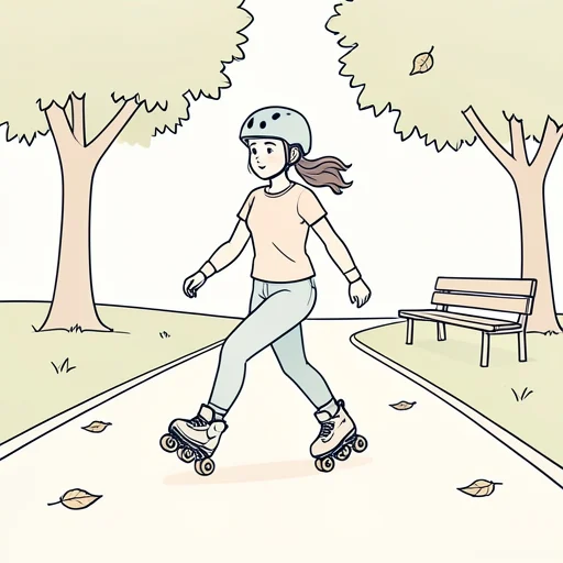 彼女はスケートの選手 - Bildwörterbuch