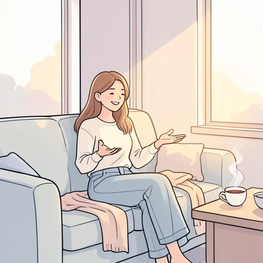彼女は少しも疲れてないと言った - Bildwörterbuch