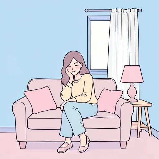 彼女は少し疲れているようです。 - Illustrated Dictionary