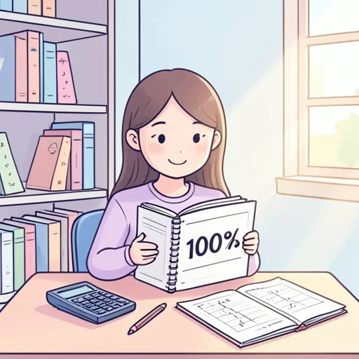 彼女は数学の科目で満点を取った - Bildwörterbuch