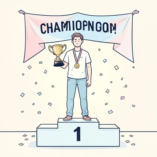 彼女は大会で優勝した - Bildwörterbuch