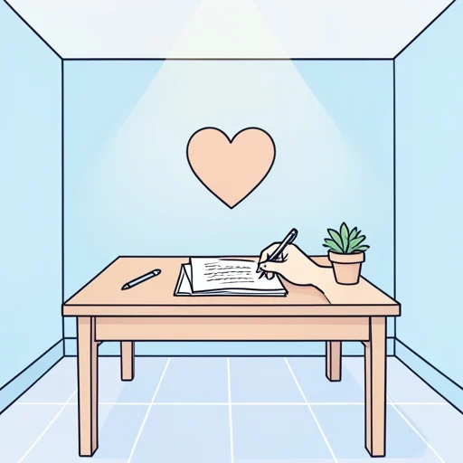 彼女は大切な人に手紙を書くのが習慣になってる - Bildwörterbuch