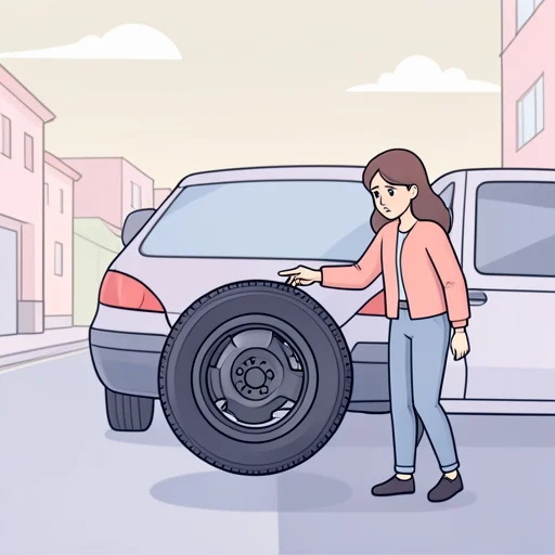 彼女はタイヤが抜けてパンクしたって言ってた - Bildwörterbuch