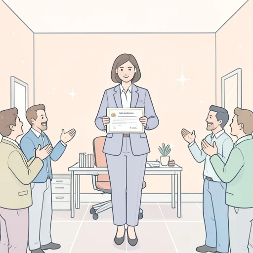 彼女は高い能力を活かして昇進した - Bildwörterbuch