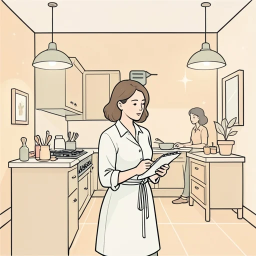 彼女は丁寧に注文を聞いてそれから料理を作り始めた - Bildwörterbuch
