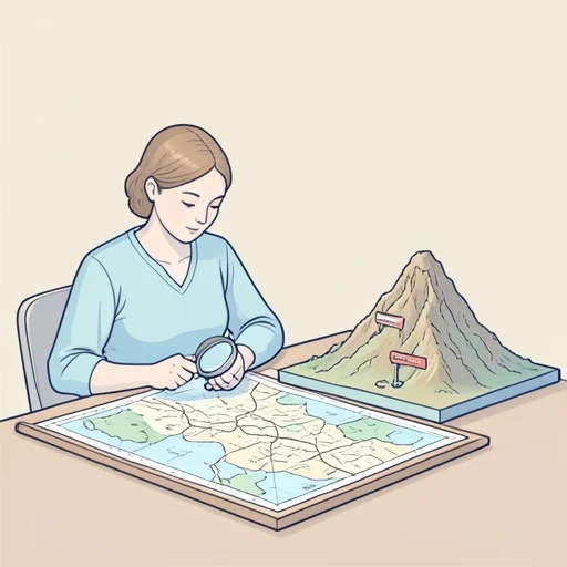 彼女は敵陣を攻める前に慎重に地形を調べた - Bildwörterbuch